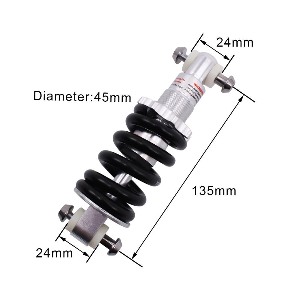 Mountain Bike Rear Shock Suspension Frame Bumper Spring Shock Absorber Bicycle Parts Rear Shock 100/125/135/150mm 1000LBS BZR002: 135-1000LBS