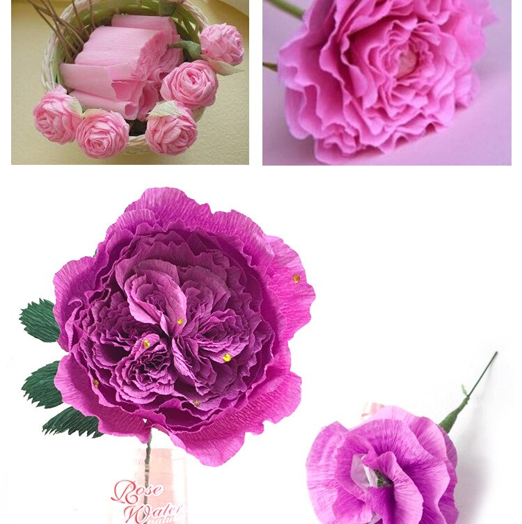 1Pc 250*50Cm Rimpel Papier Arts Craft Materiaal Levert Diy Bloem Wikkelen Rolls Kreppen Papier Thuis Party decoraties