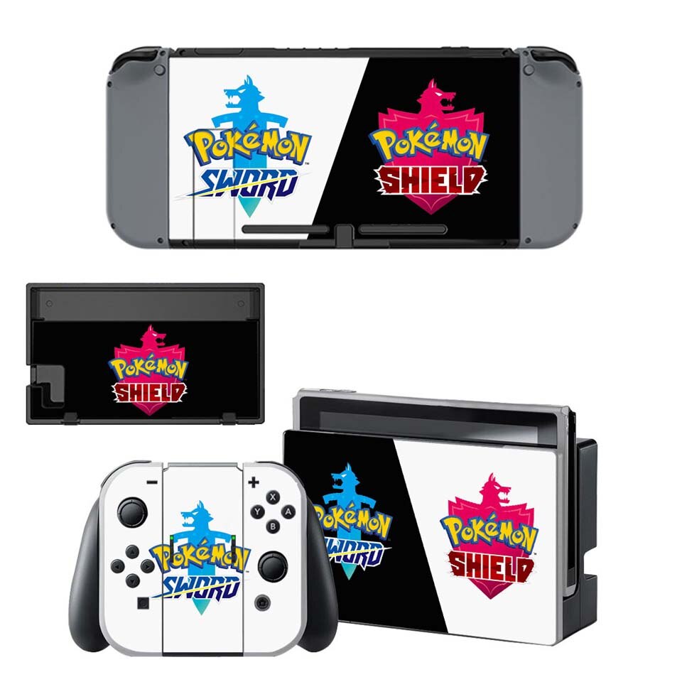 Nintend Switch Console + Vreugde-Con Controller Vinyl Skin Sticker Set voor Pokemom Beschermende Skins voor NS Schakelaar: YSNS1874