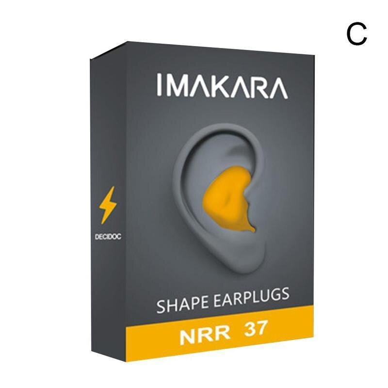 Moldable Shaped Anti-noise Ear Plugs 85% Noise Reduction Sleeping Protection Soft Anti-Snoring Health Care Earplugs: C