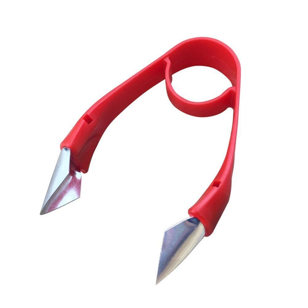 Praktisk fruktkärnborttagningsklämma kökspryl fruktskalningsverktyg fruktpincettskalare skärare rostfri ögon ananas