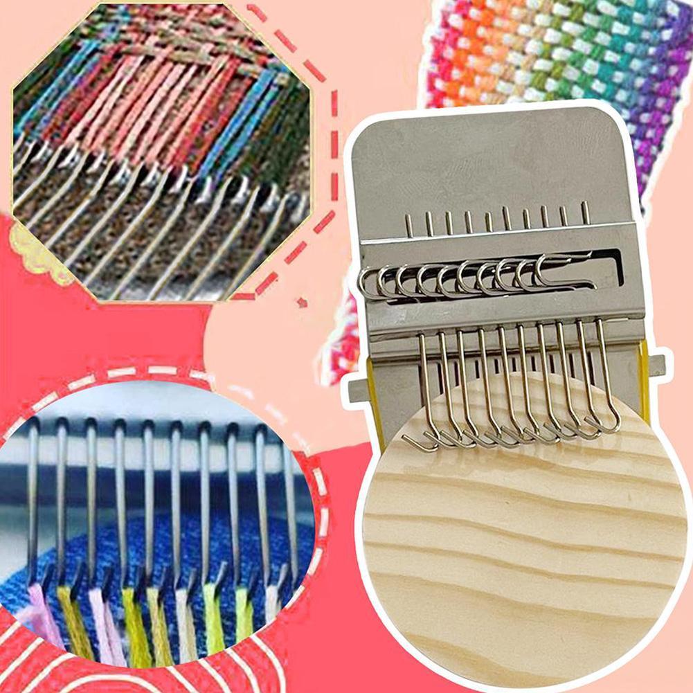 Minimáquina de telar de zurcir, herramienta de tejido tipo Speedweve de costura de ropa DIY, telar pequeño para máquina de zurcir con instrucciones