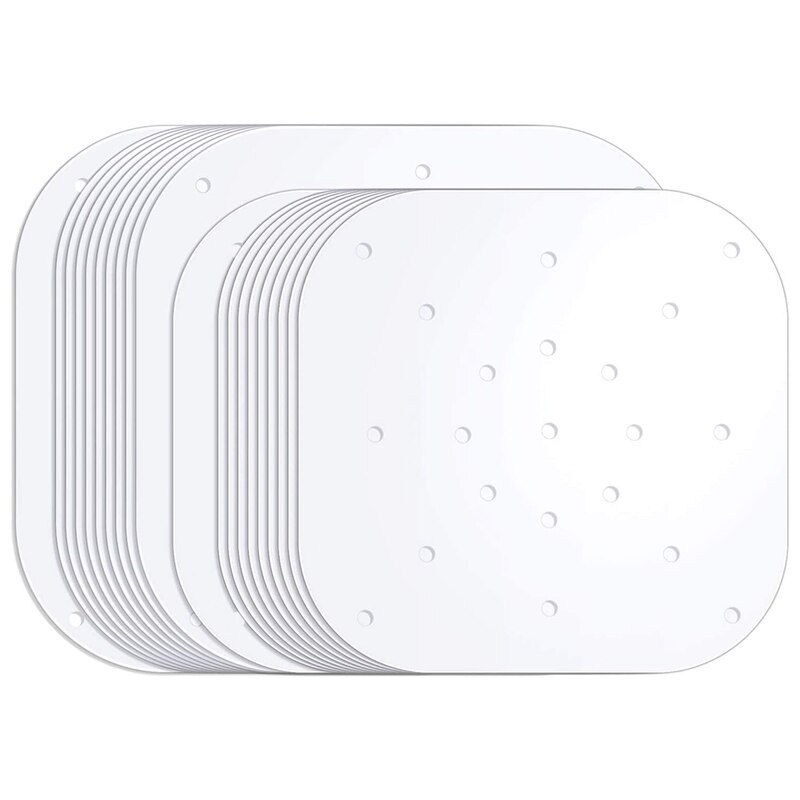 200 Pcs Air Fryer Liners 7.5/8.5 Inch Air Fryer Parchment Paper Square Steaming Paper for Air Fryer Steaming Basket: Default Title