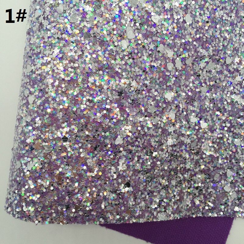 1pc 21 x 29cm dikke glitterleer met sterren en hartjes voor het maken van strikken accessoires leosyntheticodiy  t113: 1