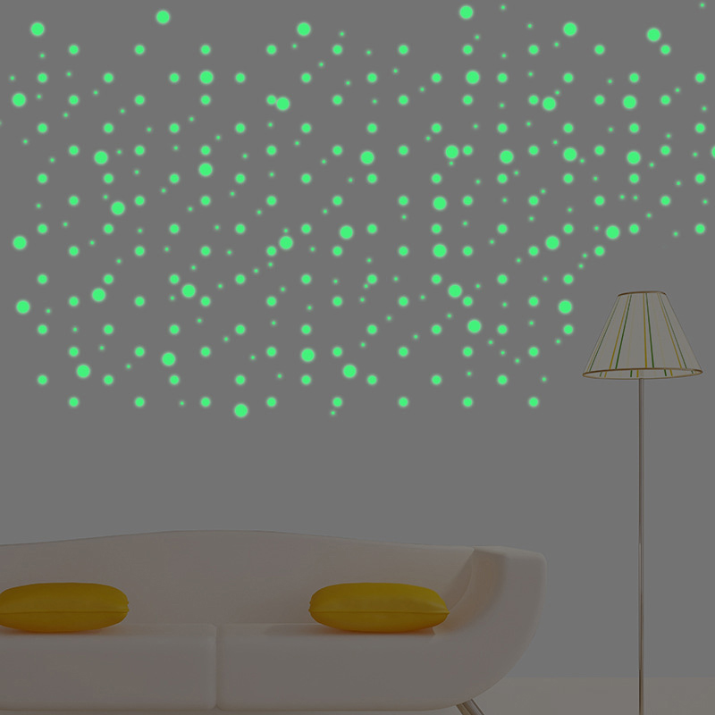 407 Pcs Muurstickers Ronde Dot Glow In The Dark Decoratie Voor Kinderkamer Home 2019ing