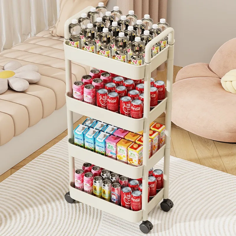 Carro multicapa, organizador de ruedas, almacenamiento móvil para baño, cocina doméstica, carrito multifuncional con ruedas