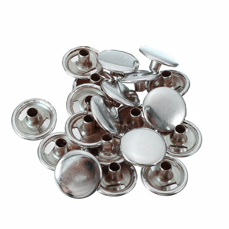 Stainless Steel Snap Fastener Buttons Screw Studs Tool Boat Marine Canvas Fabric Snap Cover Button Socket Kit Tent Fastener