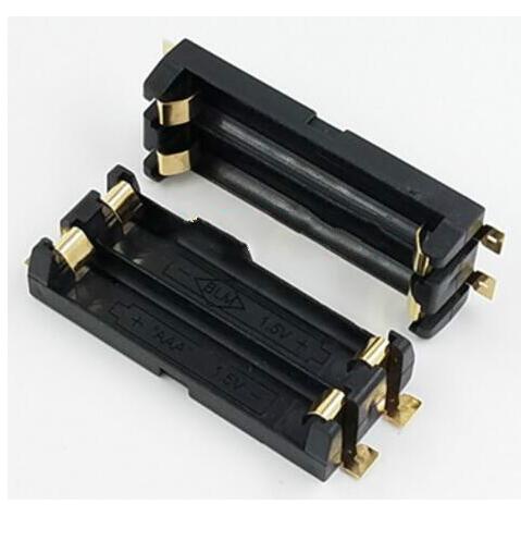 1Pcs/lot 2 AAA Battery Holder SMD SMT Battery Box With Bronze Pins TBH-3A-2A-SMT