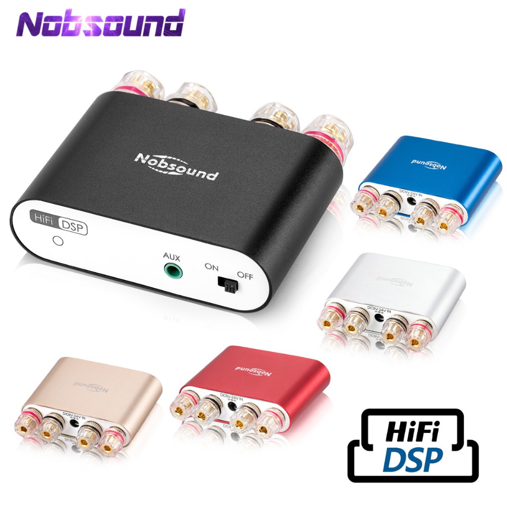 Nyeste nobsound ns -10g pro mini bluetooth 5.0 dsp digital effektforstærker stereo hifi lydforstærker 50w+50w