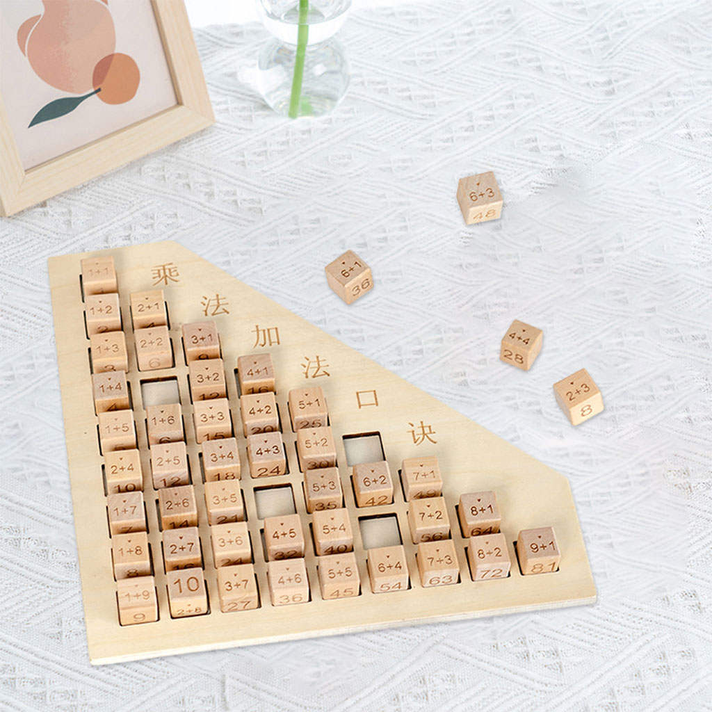 9x9 Multiplication And Addition Wooden Table Educational Kids Baby