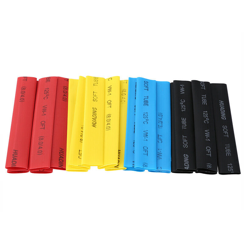 400 Uds aislamiento de tubos termorretráctiles tubo retráctil 2:1 Kit de fundas de Cable hecho de accesorios de coche de poliolefina de