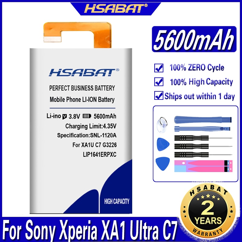 Hsabat LIP1641ERPXC 5600 Mah Batterij Voor Sony Xperia XA1 Ultra XA1U C7 G3226 G3221 G3212 G3223 Batterijen