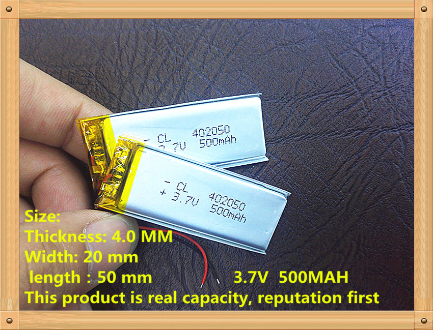 3.7 V lithium polymeer batterij 042050 402050 500 mah MP3 MP4 MP5