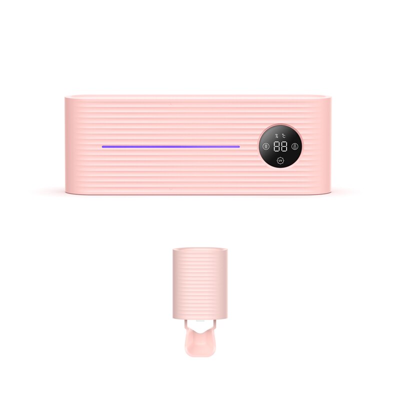 Youpin Sothing Zahnbürsten-Sterilisatorhalter - UV-Licht, Antibakteriell, Automatischer Zahnpasta-Spender: Set Rosa