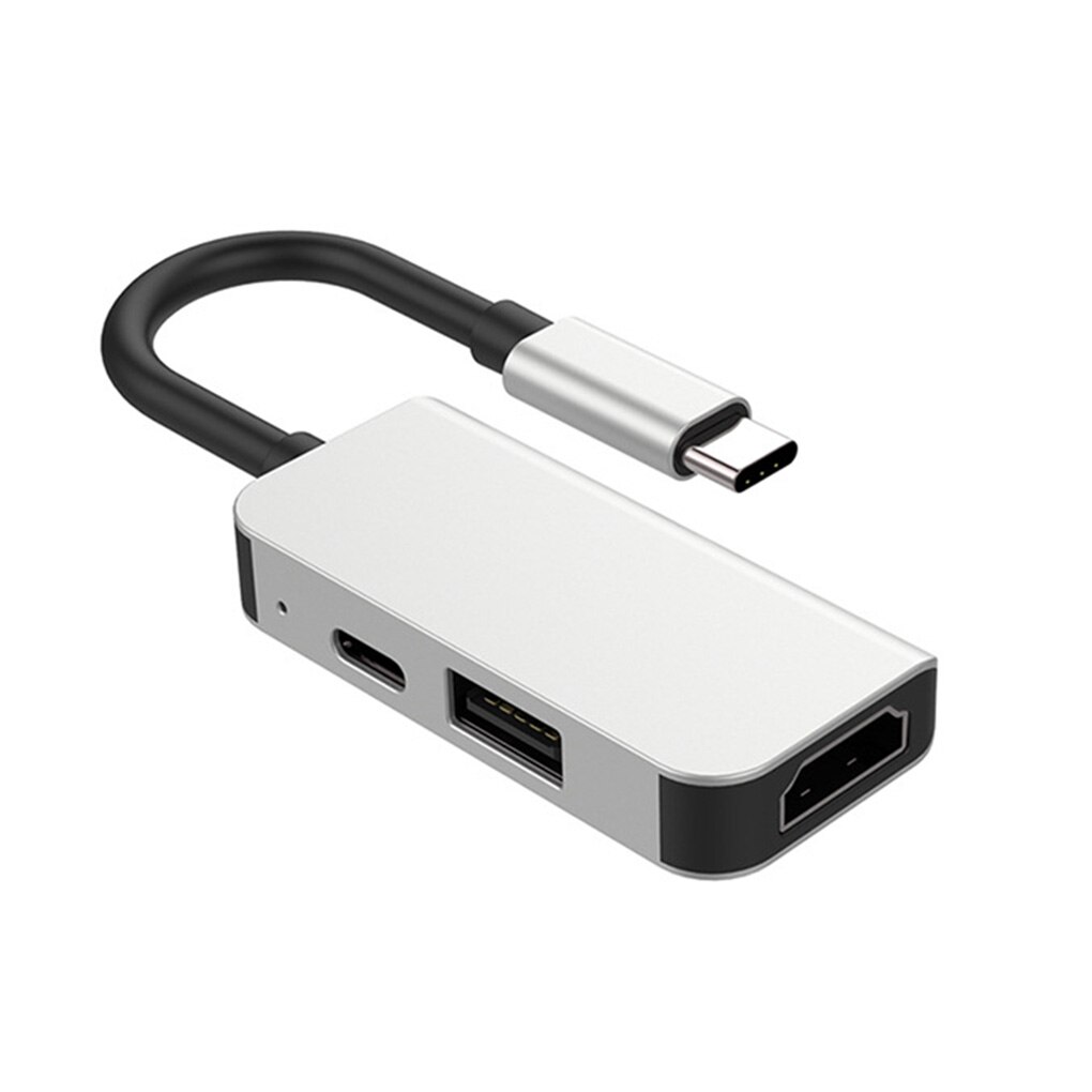 Usb Type C 3.1 Naar Hdmi 2 Usb 3.0 Dock Hub 3 In 1Usbc Hub Adapter 4K Video pd Lading Converter Voor Macbook/Pro