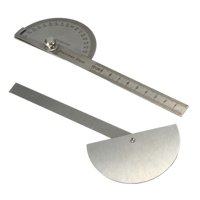 1PC Stainless Steel Protractor Angle Finder Arm Measuring Round Head General Tool Craftsman Rule Ruler Machinist Goniometer Tool