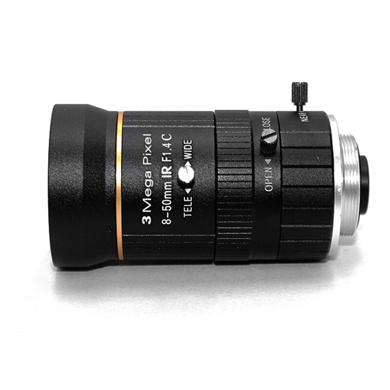 Manual Iris Lens 8-50mm 3MP 1/2 C Mount Industrial Lens Camera Accessories