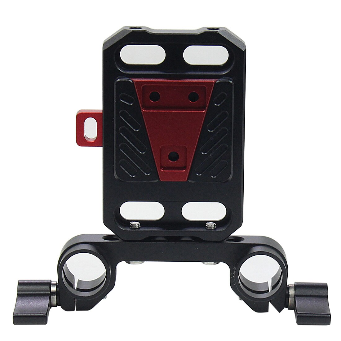 Aluminum Quick Release V-Lock Battery Mounting Plate w/ 15mm Rod Clamp For Photography DSLR Cameras Rig Rail Follow Focus System