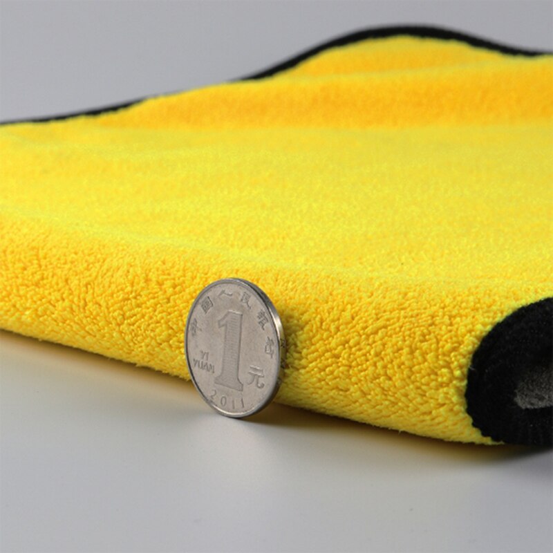 4 størrelse stor størrelse bil super absorberende vask mikrofiber håndklæde rengøring tørre klud super blød fløjl håndklæde aftørring klud bilpleje