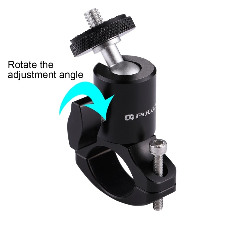 Original PULUZ Bike Metal Handlebar Tripod Ball Head Mount Holder Adapter for Smart Phones oPro for Osmo Action Cameras