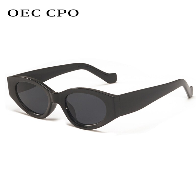 Oec cpo vintage kleine cat eye dames zonnebril heren persoonlijkheid groene punk zonnebril dames ovaal  uv400 brillen