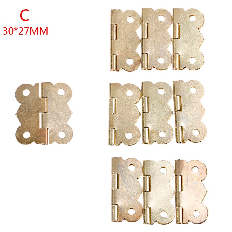 10PC Mini Butterfly Door Cabinet Drawer Jewellery Box Hinge Furniture 5 sizes