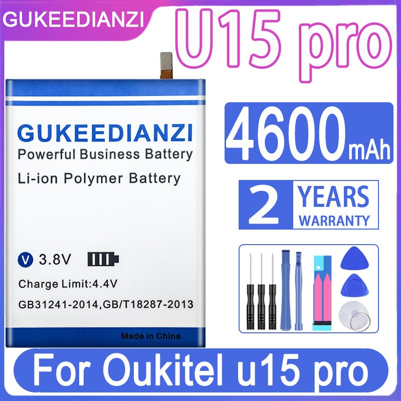 Battery for Oukitel U10 U11 U15 U16 U18 U20 U22 U23 U7 U2 MAX plus Pro U11Plus U15Plus U16Max U20Plus U7MAX U7plus U7Pro + tools: U15 pro