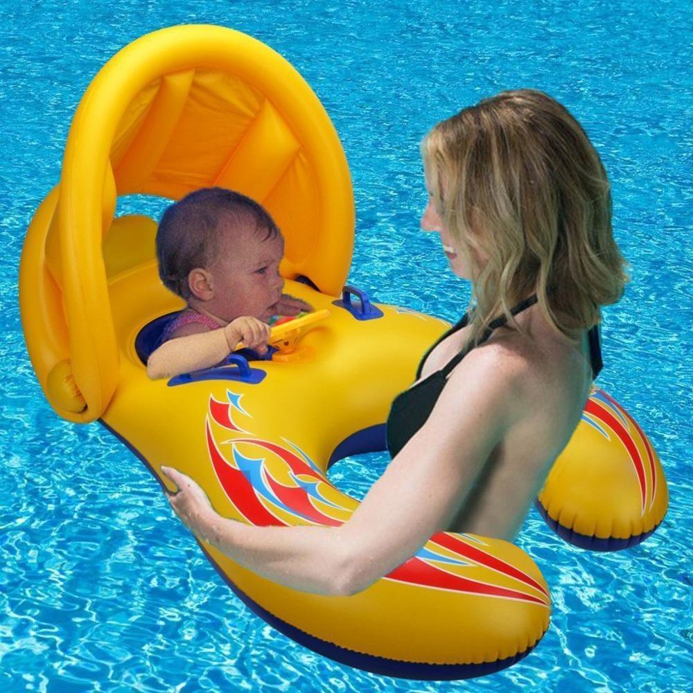 Infant Parent-Child Inflatable Summer Beach Swimming Ring Swimming Pool Floating Safe And Comfortable Water Seat Entertainment