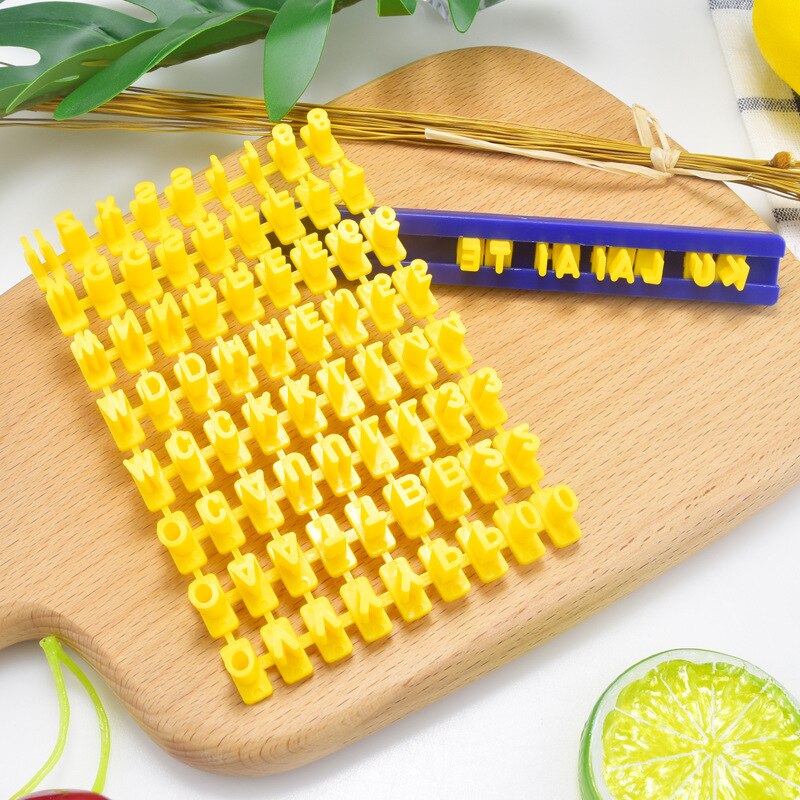 Tampon d&#39;impression alphanumérique en céramique, ensemble d&#39;outils de gaufrage en argile polymère, coupe bonbons mous, biscuits, poterie, bricolage