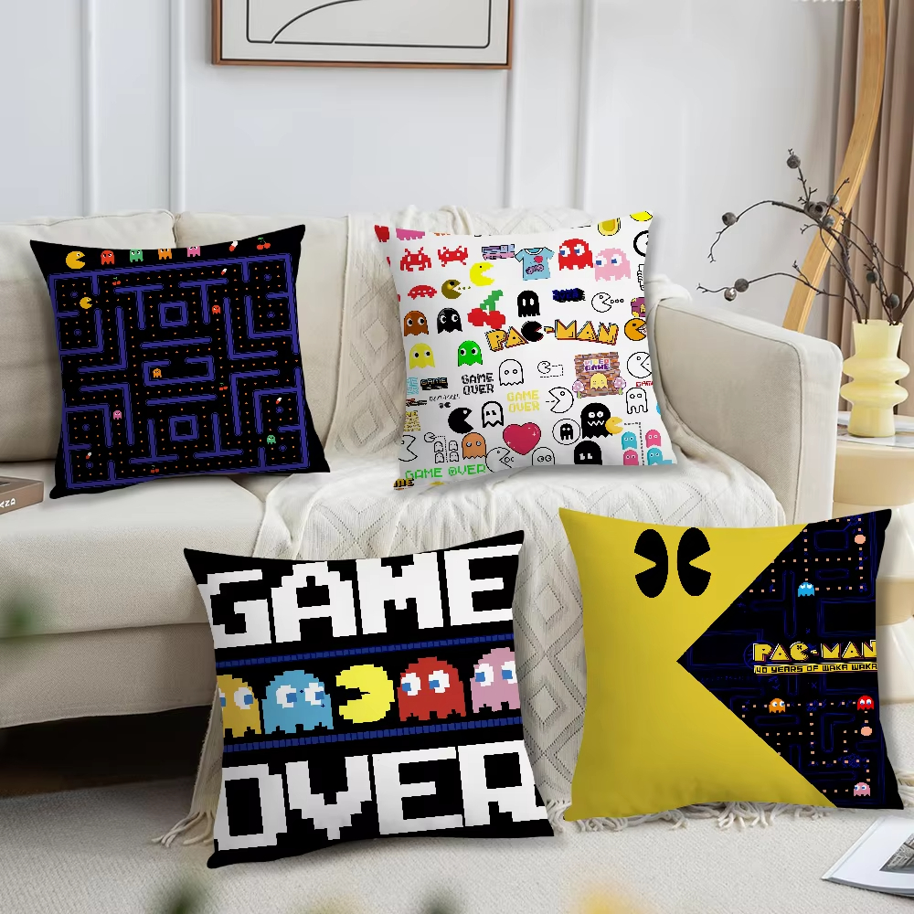 Funda de cojín con temática de juego, cómoda y suave, para sofá, sala de juegos, decorativa, lavable a máquina, para niños: 500 mm x 500 mm / Multicolor