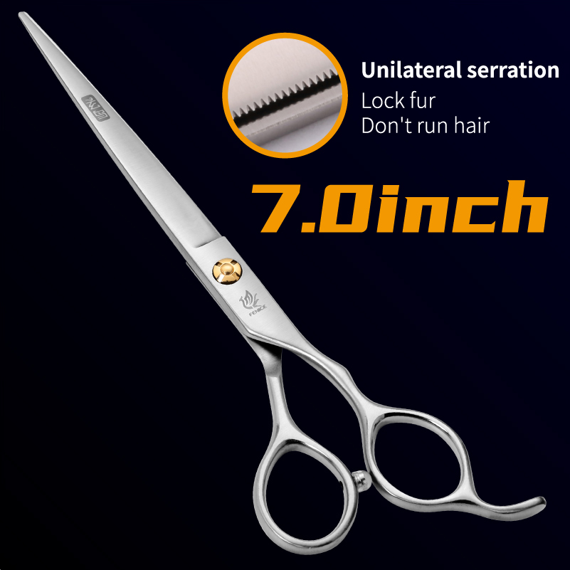Fenice 7.0/7.5 Professionele Grooming Snijden Rechte Schaar Japan 440C Seratted Shear voor Dogstylist: SCARLET
