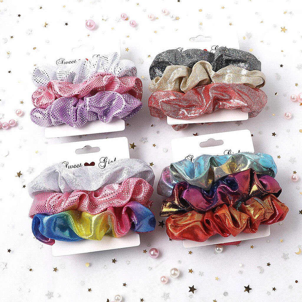 Donne Della Stampa di Modo Anello Elastico Dei Capelli Del Cerchio Dei Capelli Della Fascia 3 Ps Imballaggio Accessori per Capelli Coda di Cavallo Titolare Copricapi Sport Hairband