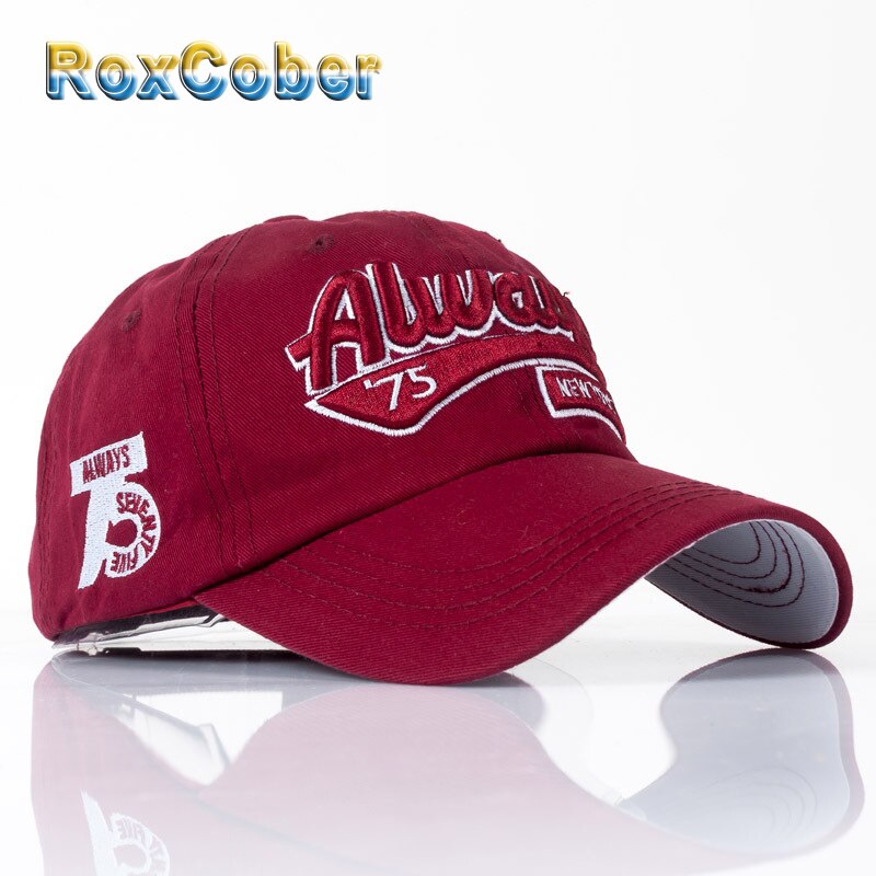 Roxcober heren katoenen letterborduurwerk baseballpet snapback hoed outdoor gorra hombre casquette homme vizieren caps 4002