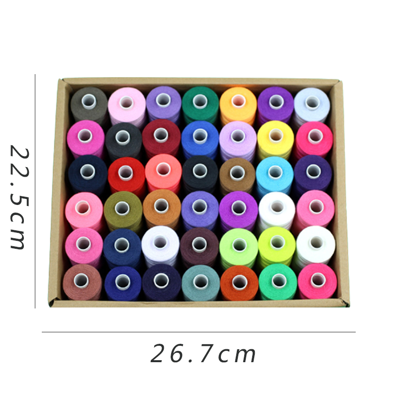 60/42/24 Colors 100% Polyester Yarn Sewing Thread Roll Machine Hand Embroidery 1000 Yard Each Spool Durable For Home Sewing Kit: 42Color