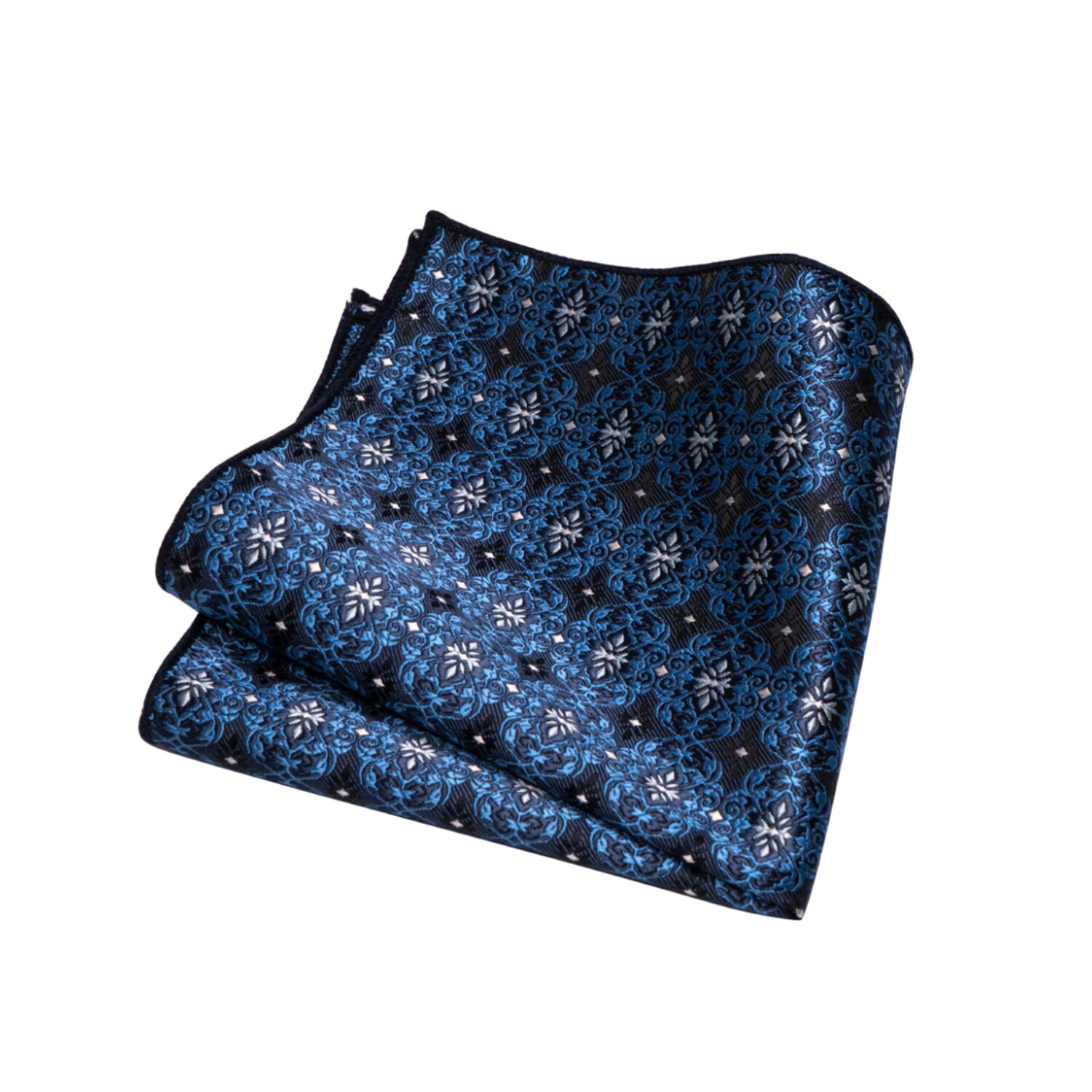 JEMYGINS – cravate en soie pour hommes, ensemble de boutons de manchette, à carreaux, rayures, bleu marine, 100%