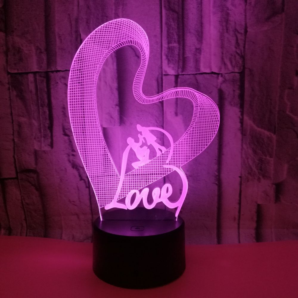 Nachtlampje liefdeshart ballonnen zwaan 3d led tafel bureaulamp kleurverandering slaapkamerinrichting voor vriendin valentijnsdag
