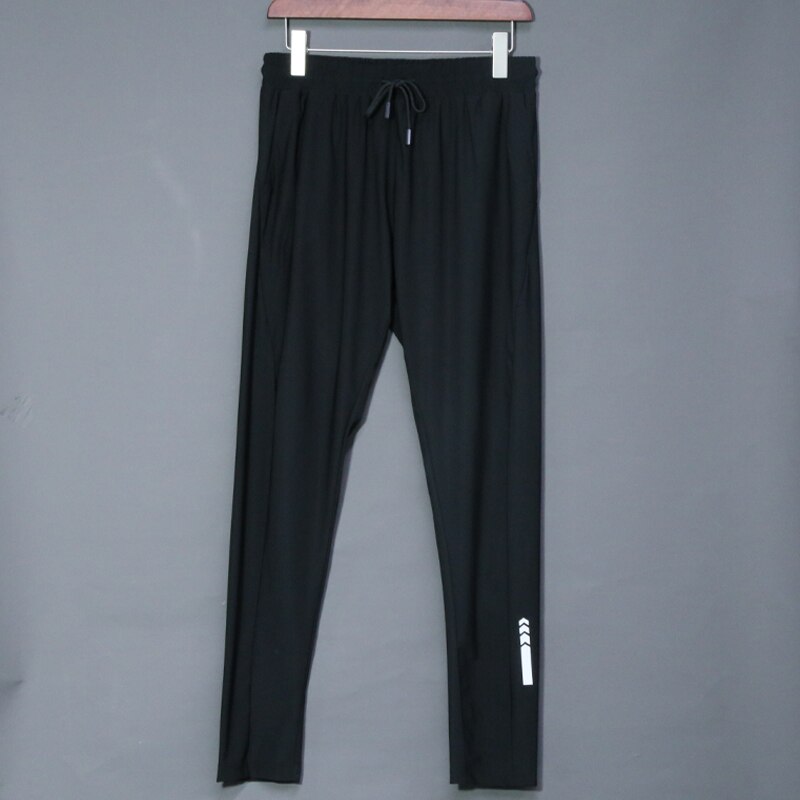 Man joggingbukser lynlås reflekterende fodbold sport træning gym joggingbukser slim work elastik talje lette tynde cool bukser