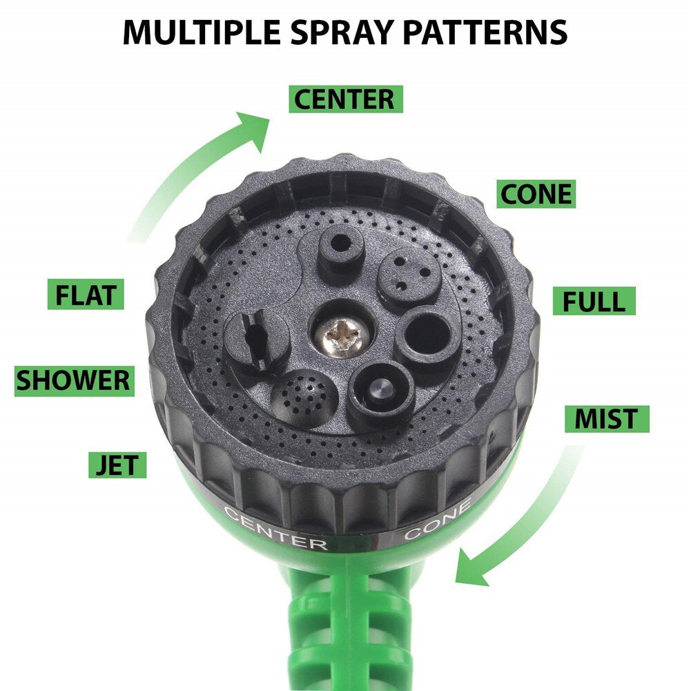 Expandable Flexible Garden Hose Car Washing Gardening Hose With 7 Function Nozzle 50ft/75ft/100ft For CSV