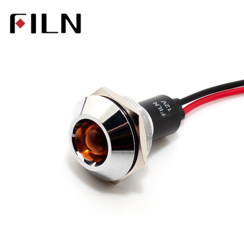 22mm LED Metal Indicator warning Light Signal Lamp 3V 5V 6V 9V 12V 24V 110V 220V Red Yellow Blue Green White Pilot