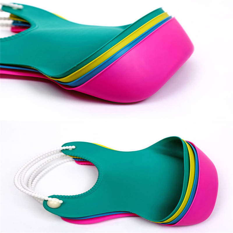 Babero impermeable de silicona, Baberos de goteo de Saliva para bebé, lindo babero para niño, babero suave para bebé, material de babador barato sla