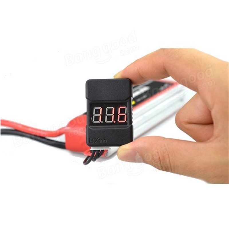 BX100 1-8S Lipo Battery Voltage Tester/Low Voltage Buzzer Alarm/Batterij Voltage Che cker met dual Speakers