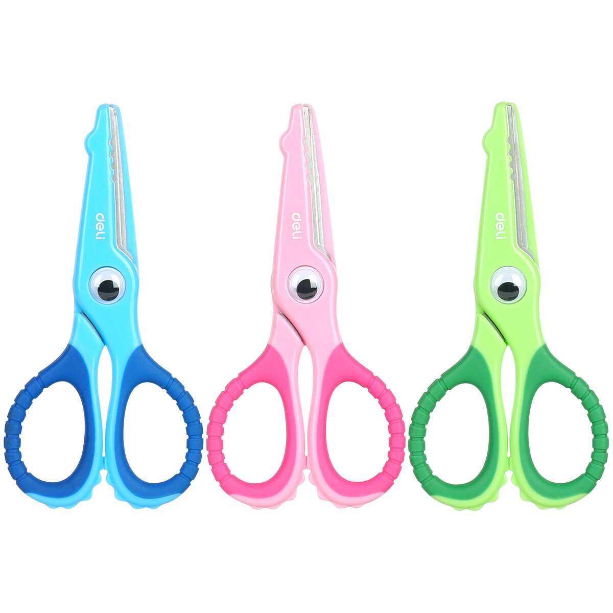 Deli Child Safety Crocodile Scissors Kindergarten Handmade Small Round Head Paper-cutting Scissors Art Scissors