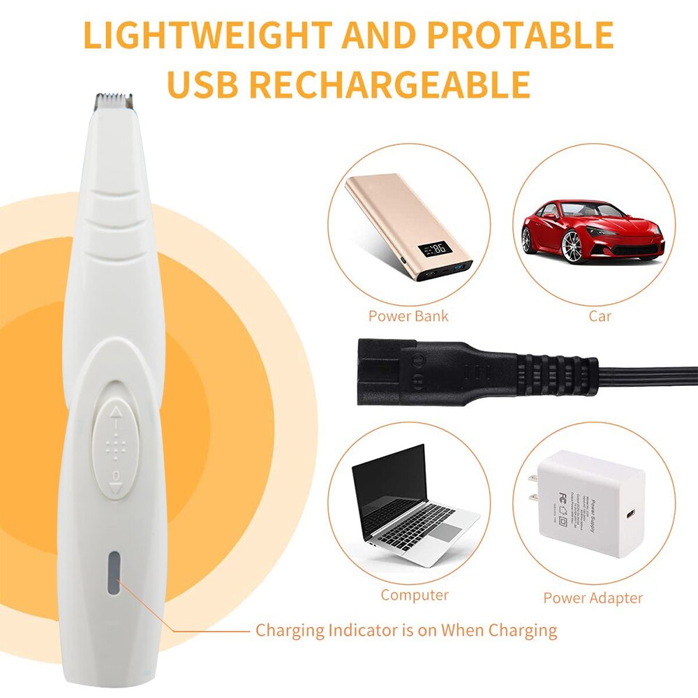 Pet Grooming Machine Dog Cat Hair Trimmer Electrical USB Rechargeable Pets Clippers Pet Foot Butt Ear Eyes Hair Remover Cutter
