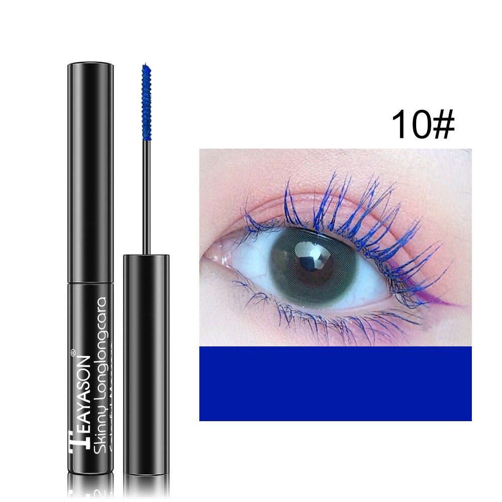 Kleur Mascara Waterproof Langdurige Blauw Groen Rood Zwart Wit Kleur Mascara Curling Verlenging Wimpers: 10