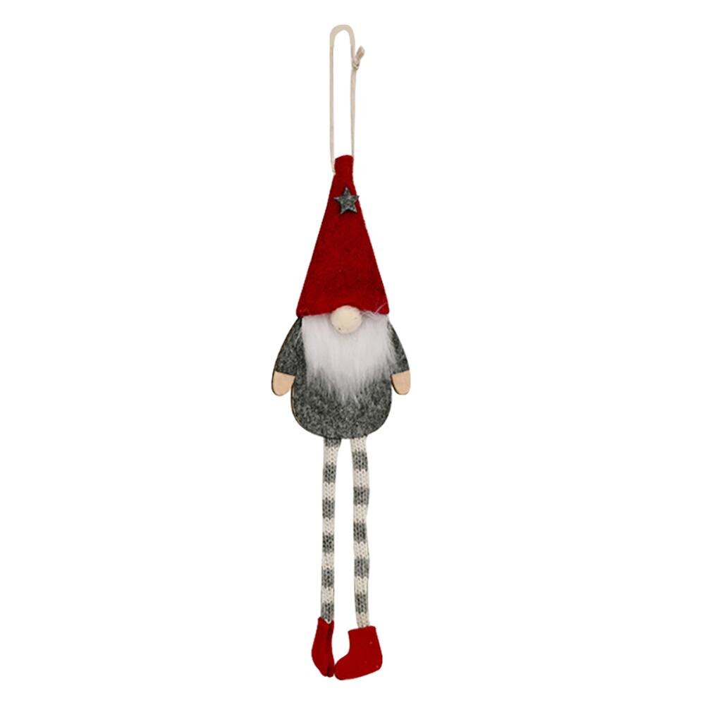 Kerst Decoratie Boom Ornamenten Bos Kerstman Opknoping Benen Faceless Pop Hanger Houten Kerst Dwerg Pop: A