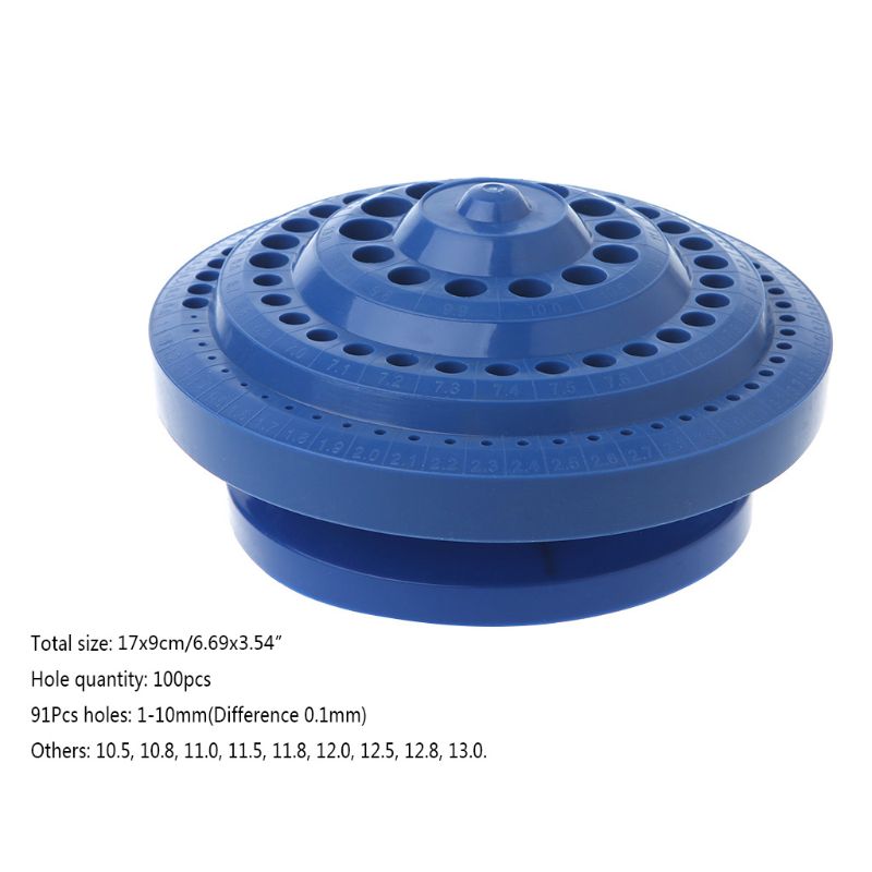 100 Stuks Gat Boor Storage Case Houder Ronde Vorm Hard Plastic Organizer Stand 1-13Mm
