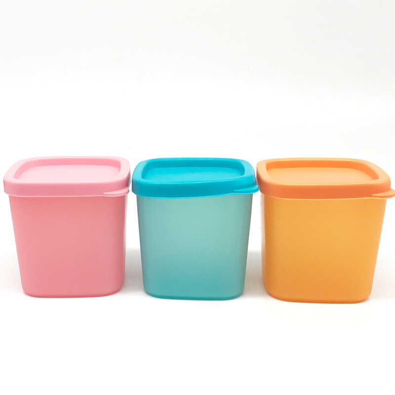 1 pc matkorn plastförvaringslåda med lock kök kylskåp frukt färsk förvaring behållare kylskåp mellanmål stapelbar låda: Alla färger (3 st)