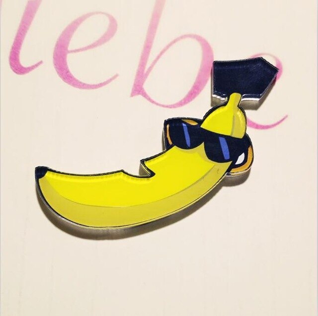Ananas Banaan Watermeloen Lemon Broche Acryl Pin Badges Pictogrammen Op De Rugzak Medaille Decoratie Badge Voor Kleding: J