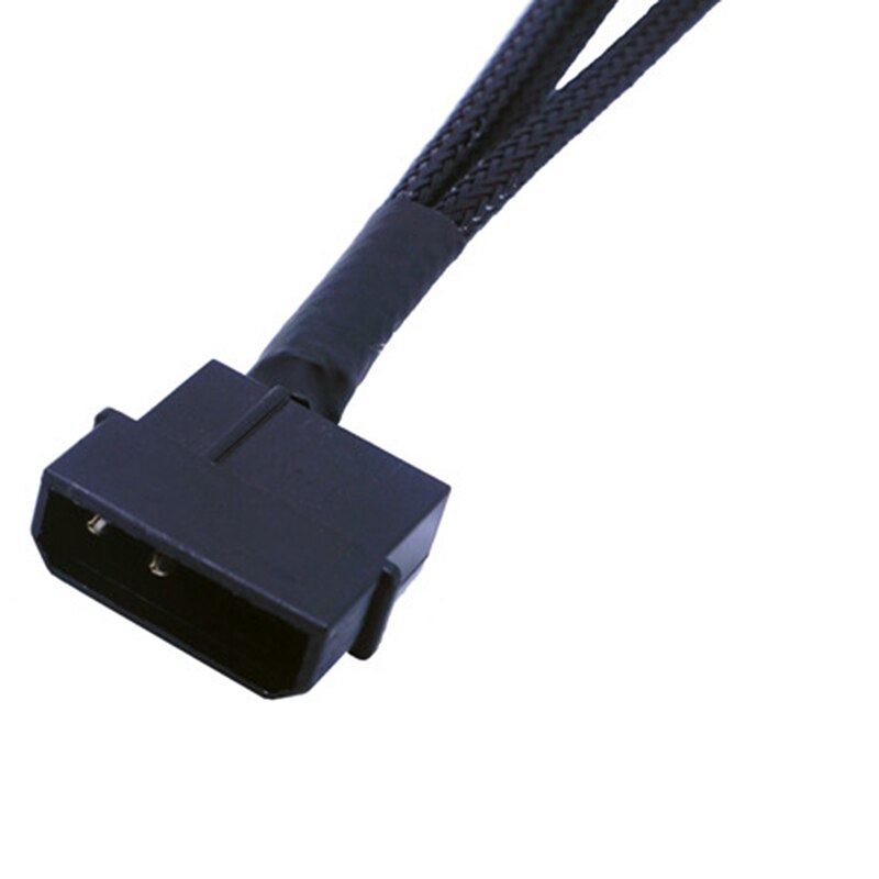 Adaptateur de ventilateur Molex à 3 voies, 27cm, 3 broches/4 broches, pour boîtier d&#39;ordinateur, ventilateur de CPU, ventilateur de refroidissement, noir