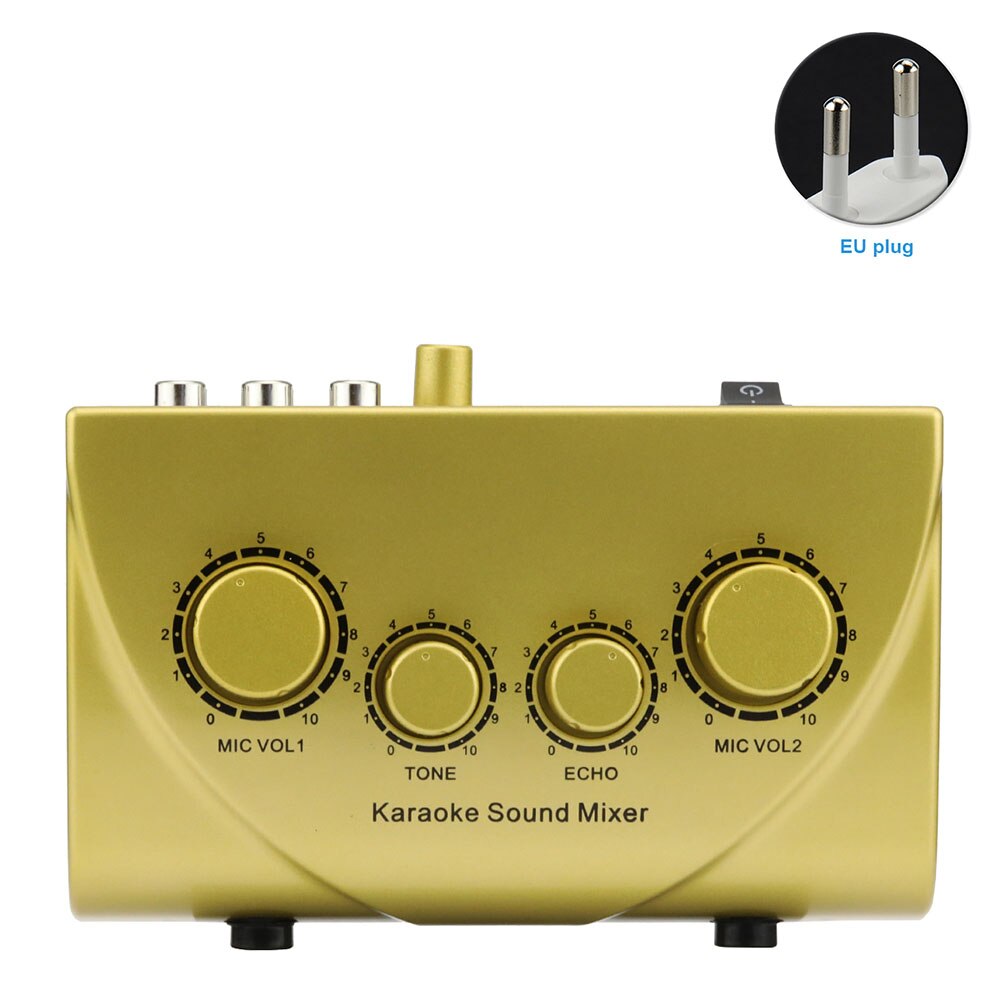 Audio System Sound Mixer Compact Devices Console Microphone Portable Digital Audio Sound Mini Mixer 2 Plugs